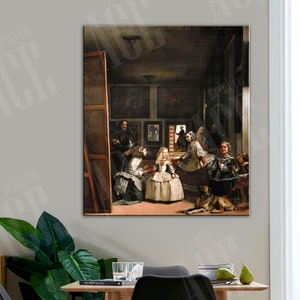 Las Meninas Reproduction Print 1656, Diego Velázquez Canvas Print, Velázquez Wall Art