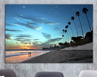 Santa Barbara Canvas, California Print, Sunset Print