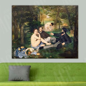 Édouard Manet Reproduction Print, Le Déjeuner sur l’herbe canvas print