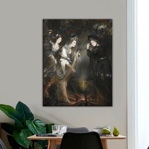 Shakespeare&#39;s Macbeth: The Three Witches Canvas Print Daniel Gardner Reproduction