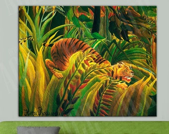 アンリ・ルソー：熱帯嵐の中の虎 アートプリント 1891 - Etsy 日本