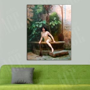 Jean Leon Gerome Print, Truth coming out of her well Canvas, Gérôme Truth Reproduction