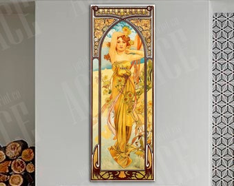 Luminosità del giorno di Mucha, stampa su tela, riproduzione di Alphonse Mucha