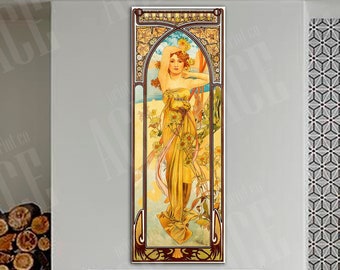 Brightness of Day by Mucha Canvas Print, Alphonse Mucha Reproduction