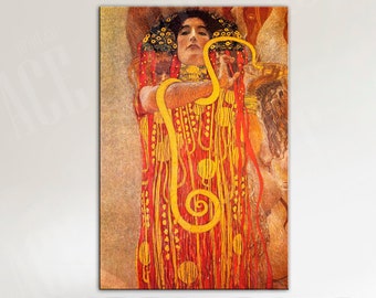 Gustav Klimt Canvas, "Hygieia" Medicine Print Reproduction