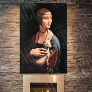 Leonardo da Vinci Canvas, Da Vinci Reproduction Print, Portrait Canvas