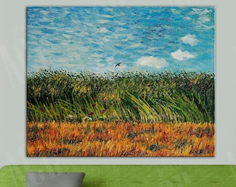 Vincent Van Gogh Reproduction Print, The Wheat Field canvas print