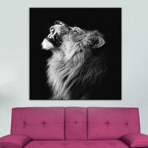 Lion Canvas, African lion wall art, Lion Print