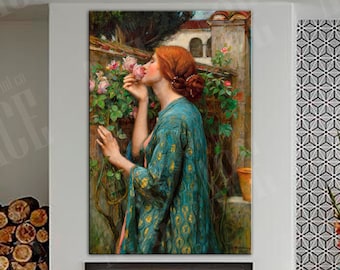 John William Waterhouse Reproduction Canvas Print, Soul of the Rose Wall Art