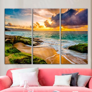 Ocean Shore Canvas Print: Beach Wall Art