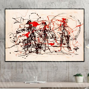 Abstract Modern Decor Canvas, Abstract Wall Art, Expressionism Print, Contemporary Reproduction Print