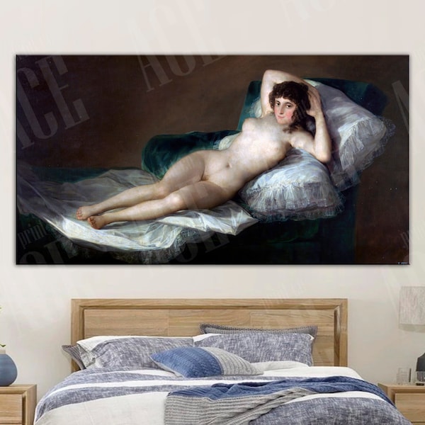 Naked Maja Canvas, Francisco Goya Reproduction Print