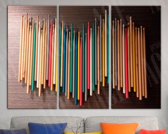 Music Canvas, Music Print, Drumsticks poster