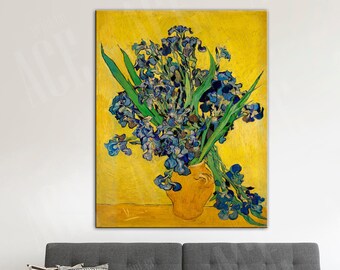 Vincent Van Gogh Reproduction Print, Irises Canvas 1890