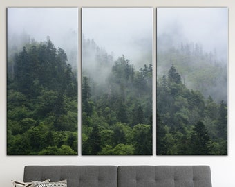 Foggy Forest Canvas Print: Fantasy Wall Art