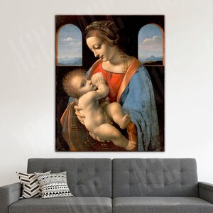 Leonardo da Vinci Reproduction Print, Madonna Litta Canvas Print