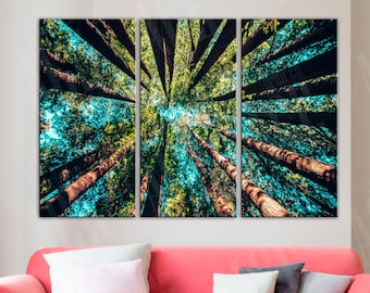 Forest Print, Tree tops Canvas, Forest  Wall Art