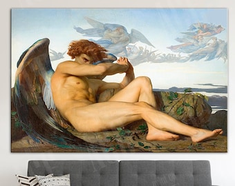 Alexandre Cabanel Canvas, Fallen Angel Reproduction Print