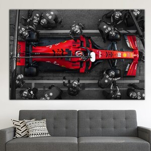 Pit Stop canvas, Pit Stop Print, Formula Wall Art