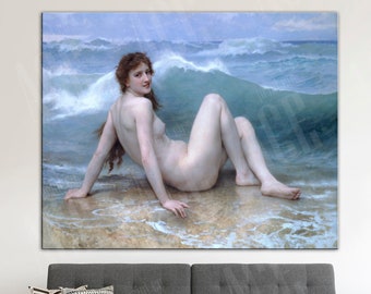 William Adolphe Bouguereau Reproduction Print, Wave canvas print