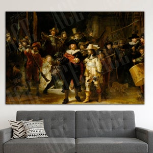 Night Watch Canvas Print, Rembrandt Reproduction, Classic Print