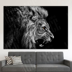 Lions canvas, African Lion Canvas, Lion Print