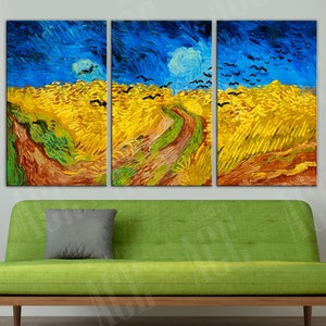Vincent Van Gogh Riproduzione Stampa, Il campo di grano stampa su tela