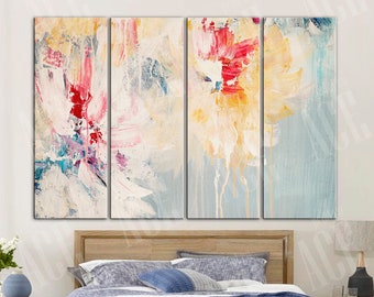 Abstract flowers Canvas, Flowers Modern art