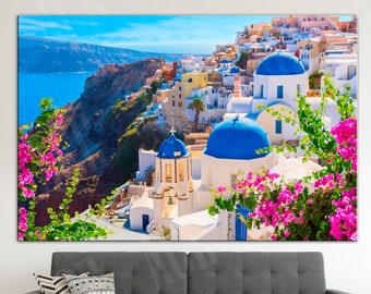 Santorini Canvas, Greece Print