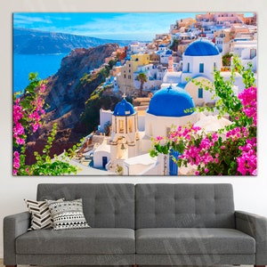 Santorini Canvas, Greece Print