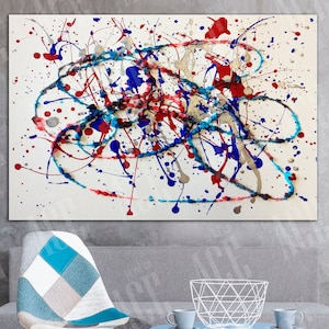 Abstract Modern Decor Canvas, Abstract Wall Art, Expressionism Print, Contemporary Reproduction Print