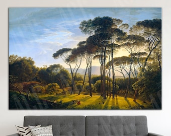 Hendrik Voogd Italian Landscape Canvas Print: Reproduction Wall Art