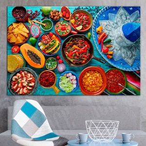 Delicious Food Canvas, Spoon Spice Kitchen Print, Spoon Herbs Spices Poster