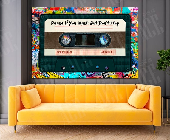 3' Cassette Tape Retro Canvas shops Painting