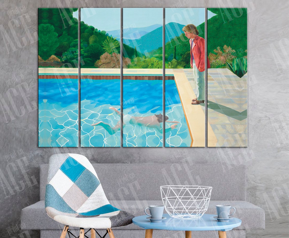 Swimming pool Canvas Swimming Wall Art Reproduction print Etsy