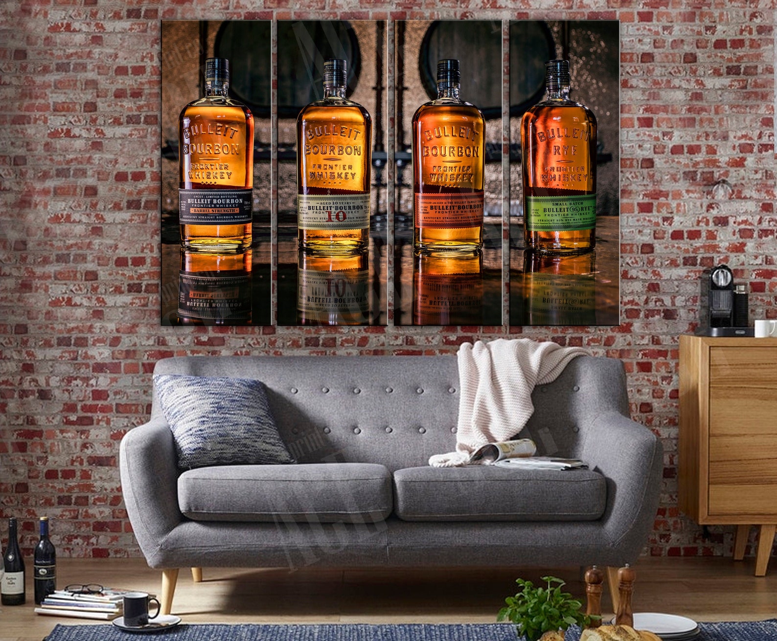 Whiskey Canvas Wall Decor Kitchen Strong Drink Bar Decor - Etsy