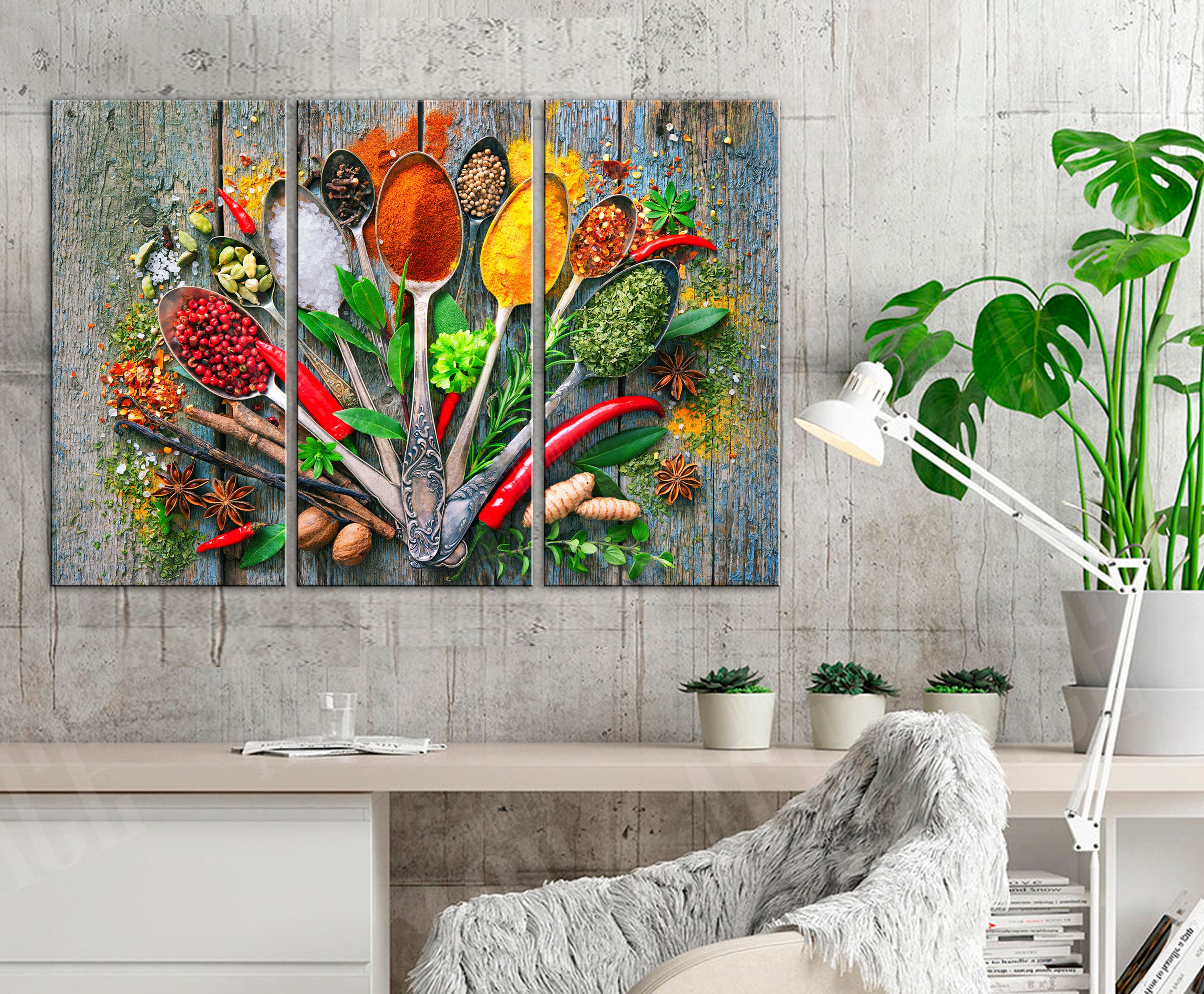 Canvas Poster Modern Art Kitchen Decorative Painting Herb - Temu