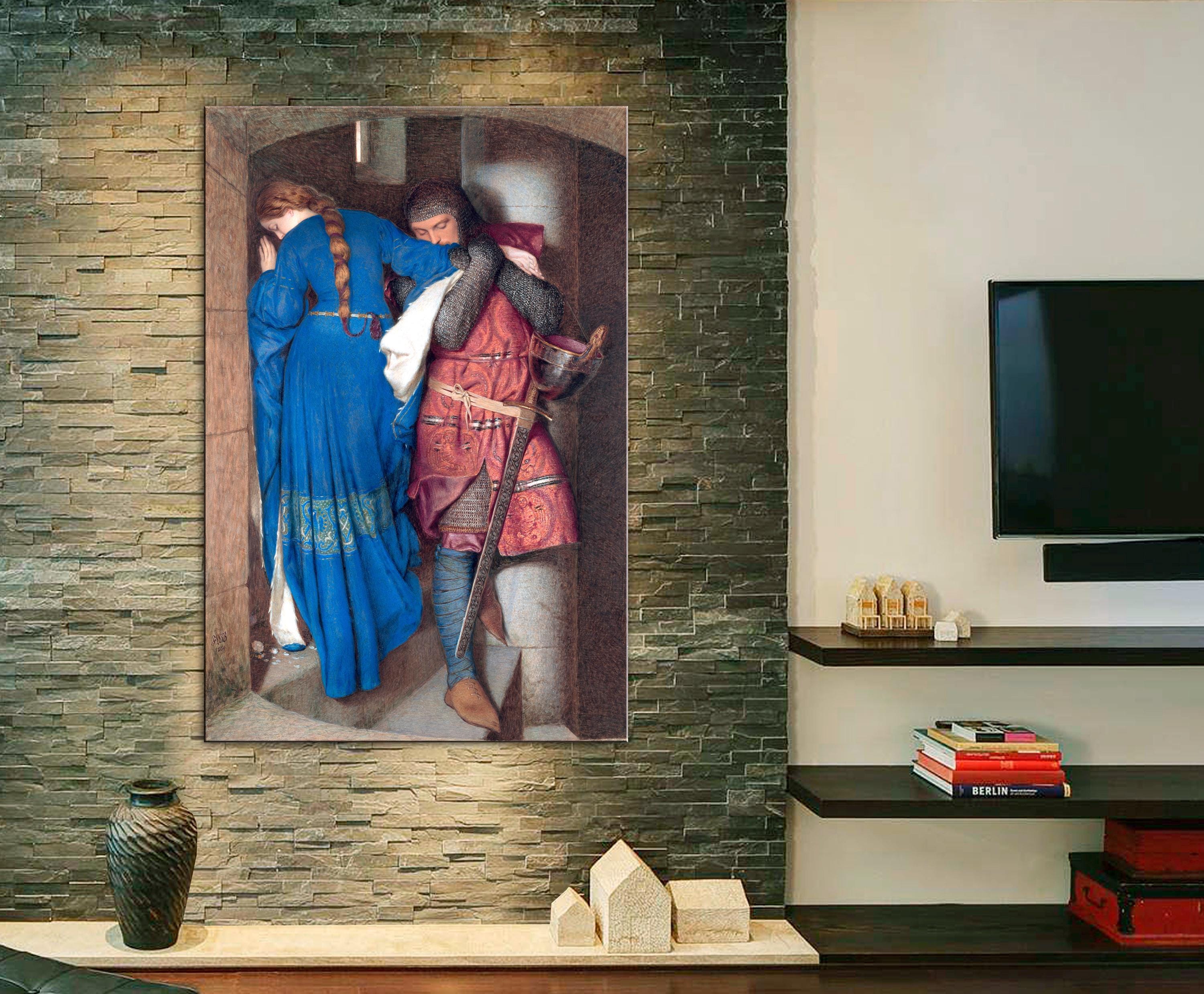 Hellelil and Hildebrand Canvas Print: Frederic William Burton