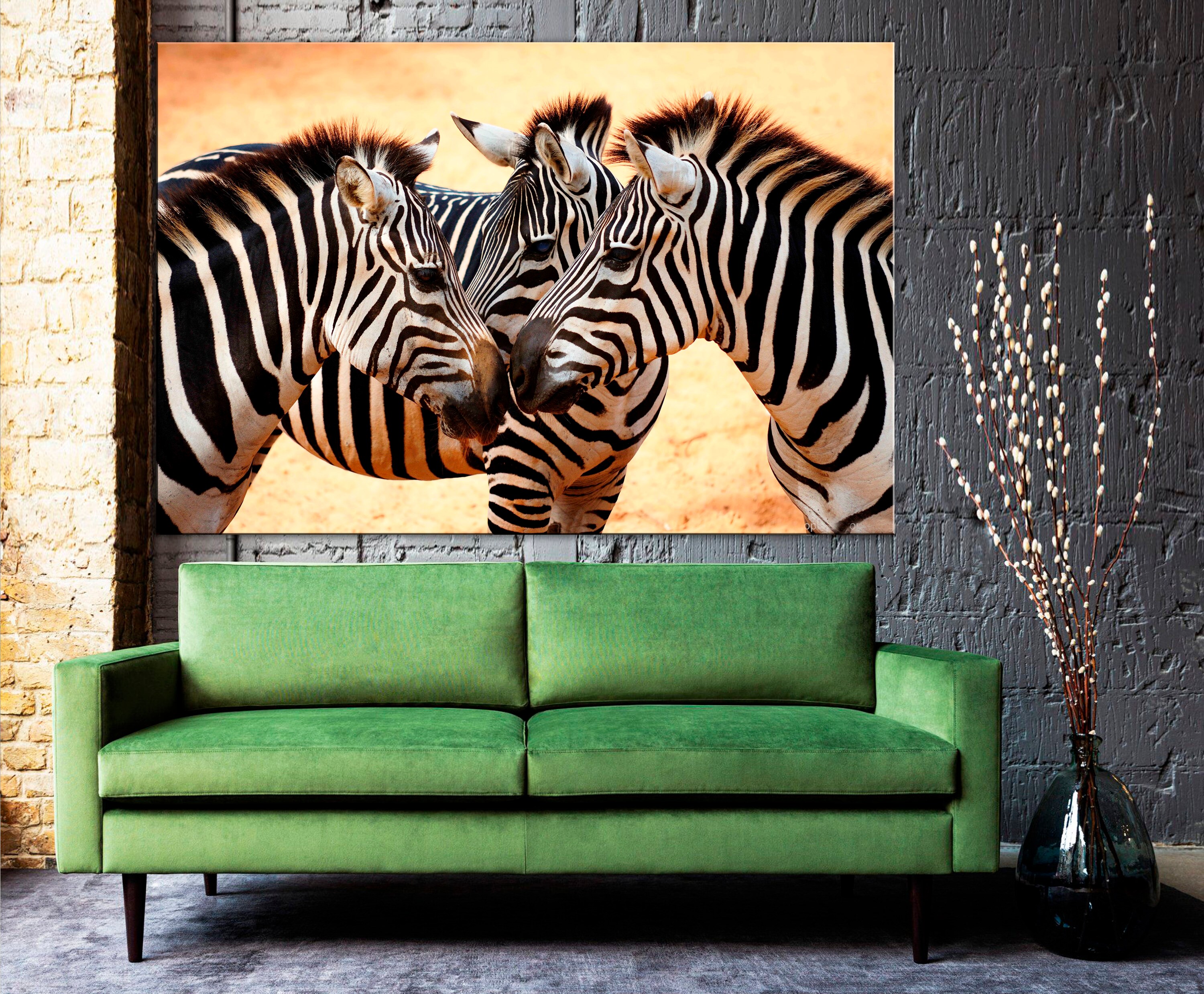 Zebra Canvas Art Animal Decor Zebra print Etsy