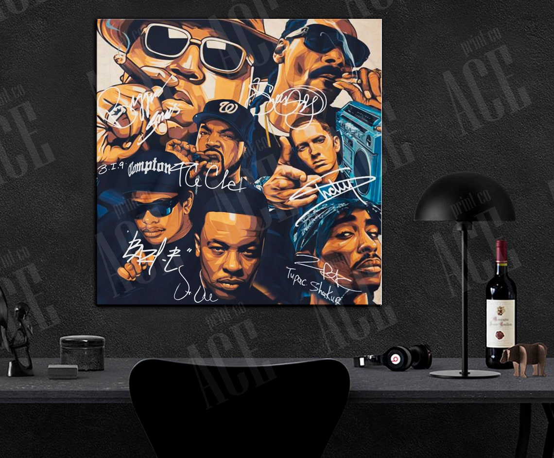 Rapper Canvas Print Hip Hop Art Music Print Etsy
