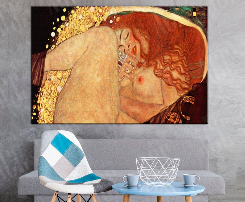 Gustav Klimt Lienzo, reproducción de Danae imagen 1
