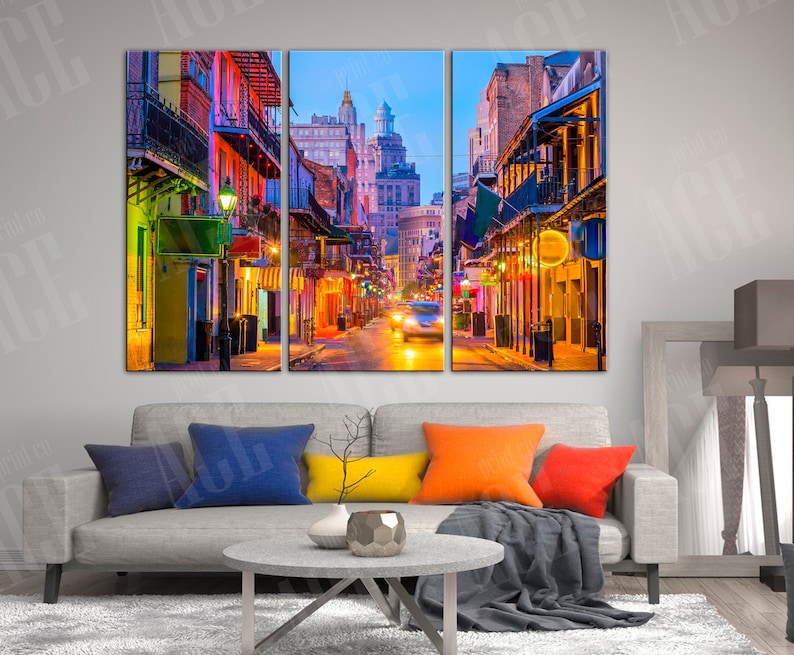 New Orleans Canvas New Orleans Wall Art Etsy