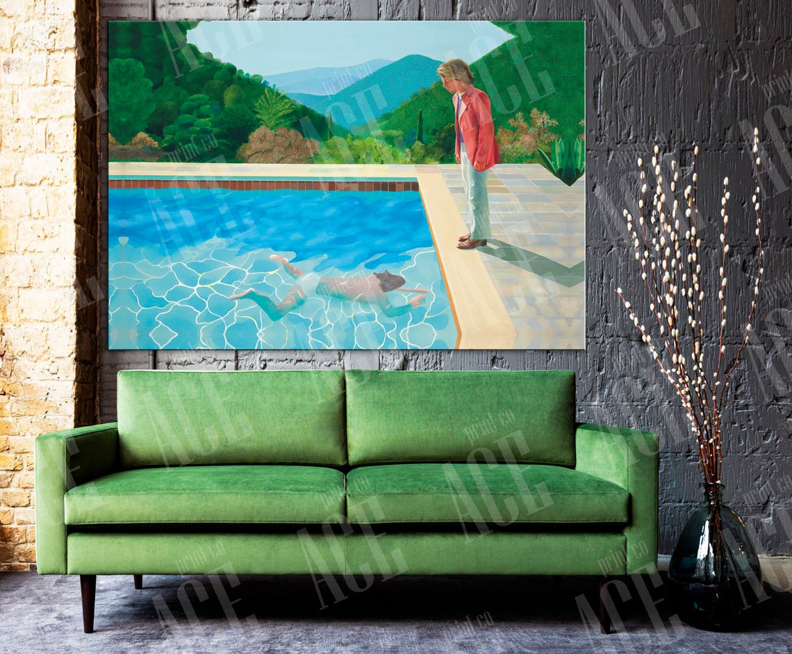 Swimming pool Canvas Swimming Wall Art Reproduction print Etsy