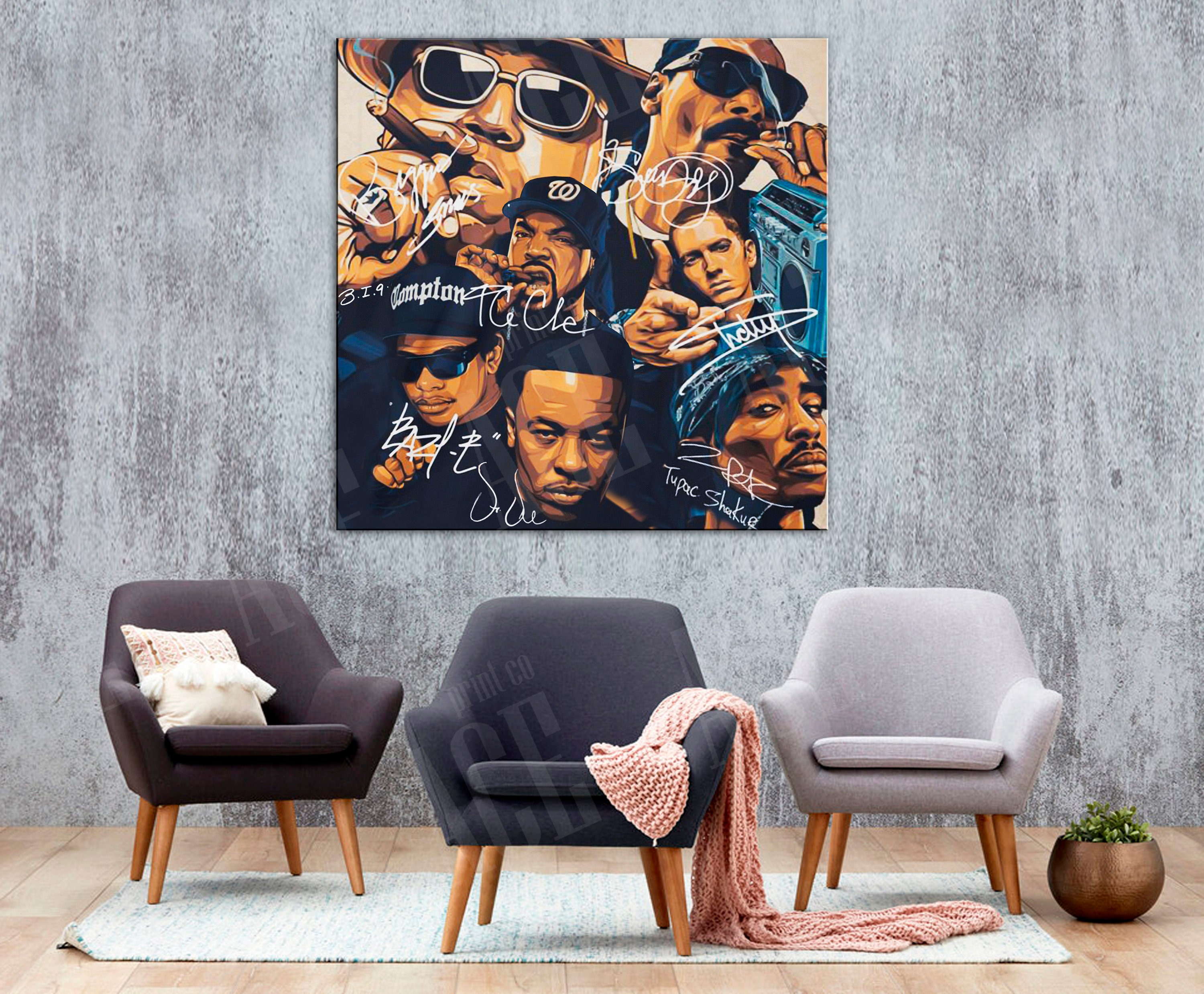 Rapper Canvas Print Hip Hop Art Music Print Etsy
