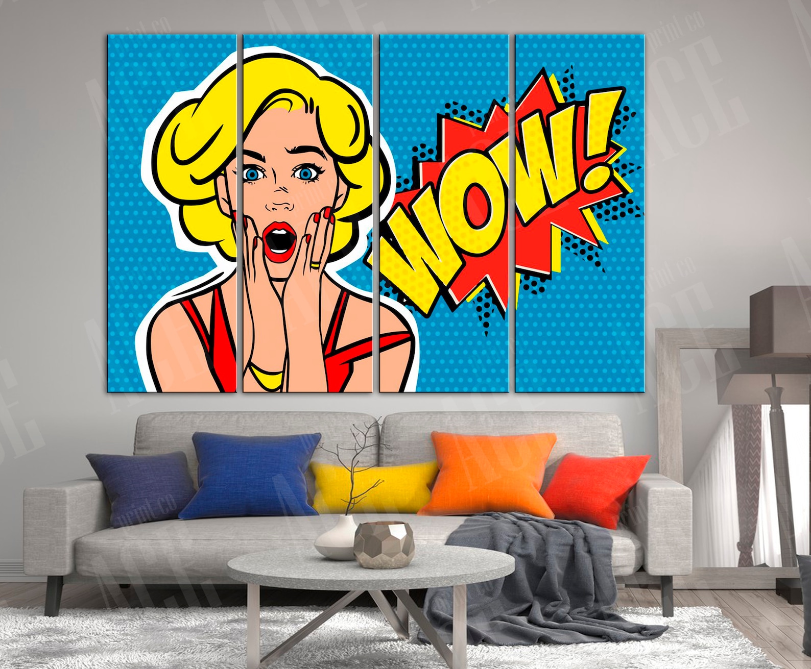 Pop Art Canvas Graffiti wall art Street art Modern canvas Etsy