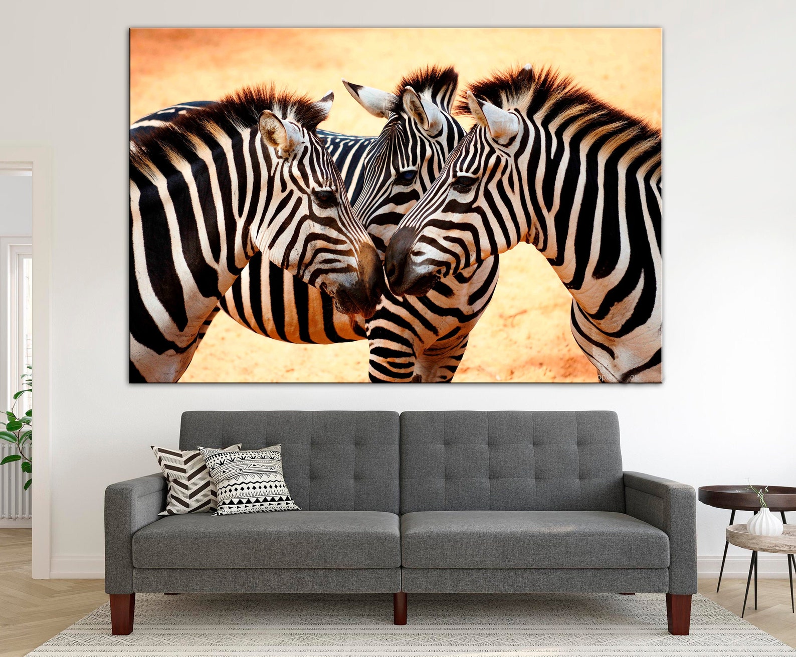 Zebra Canvas Art Animal Decor Zebra print Etsy