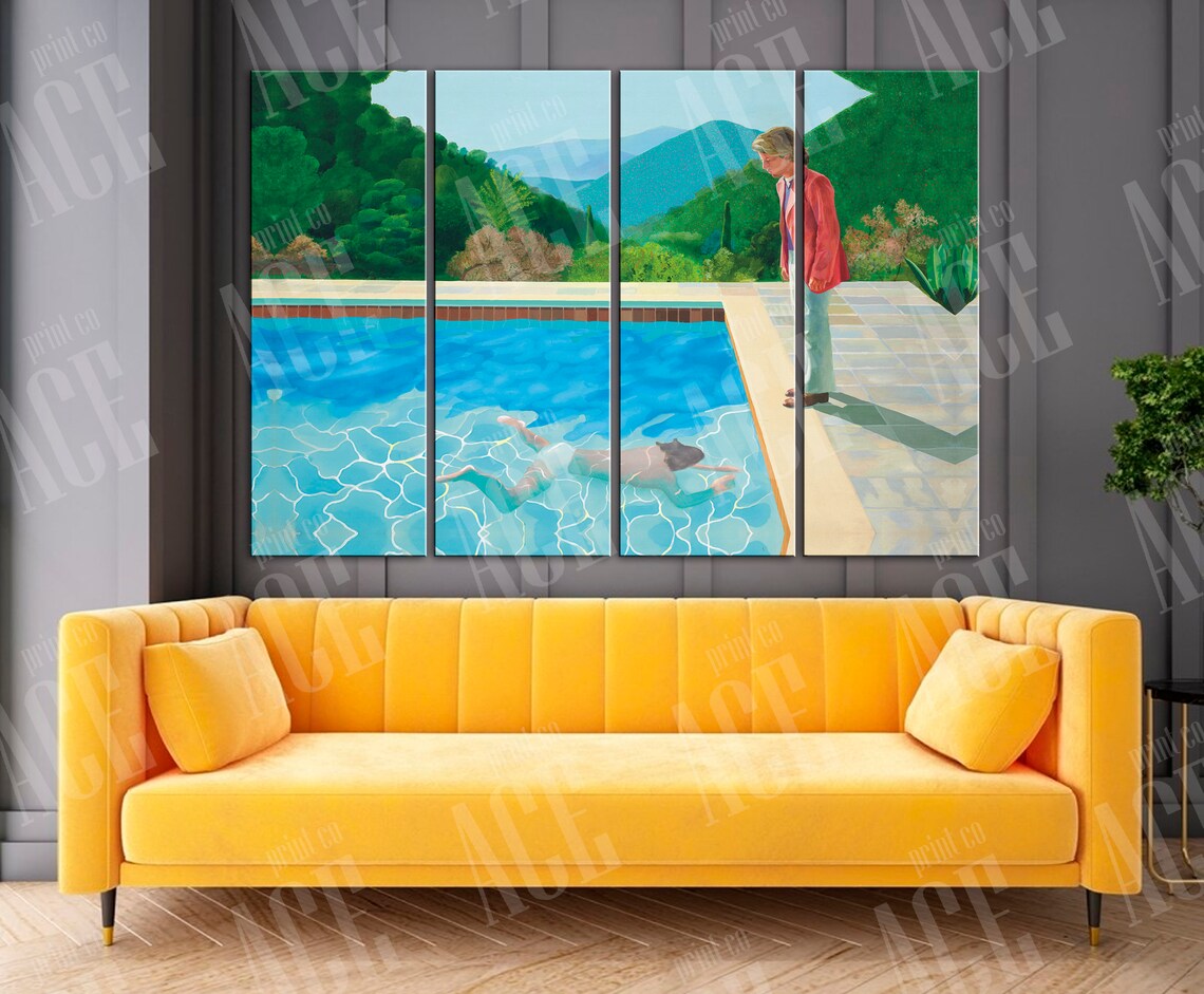 Swimming pool Canvas Swimming Wall Art Reproduction print Etsy