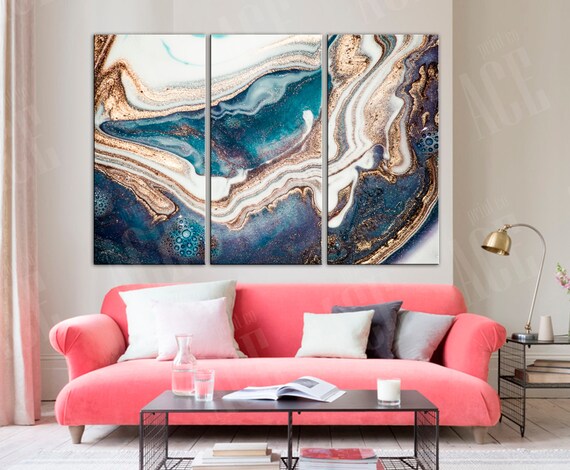 Marble Canvas Print Abstract Wall Art 