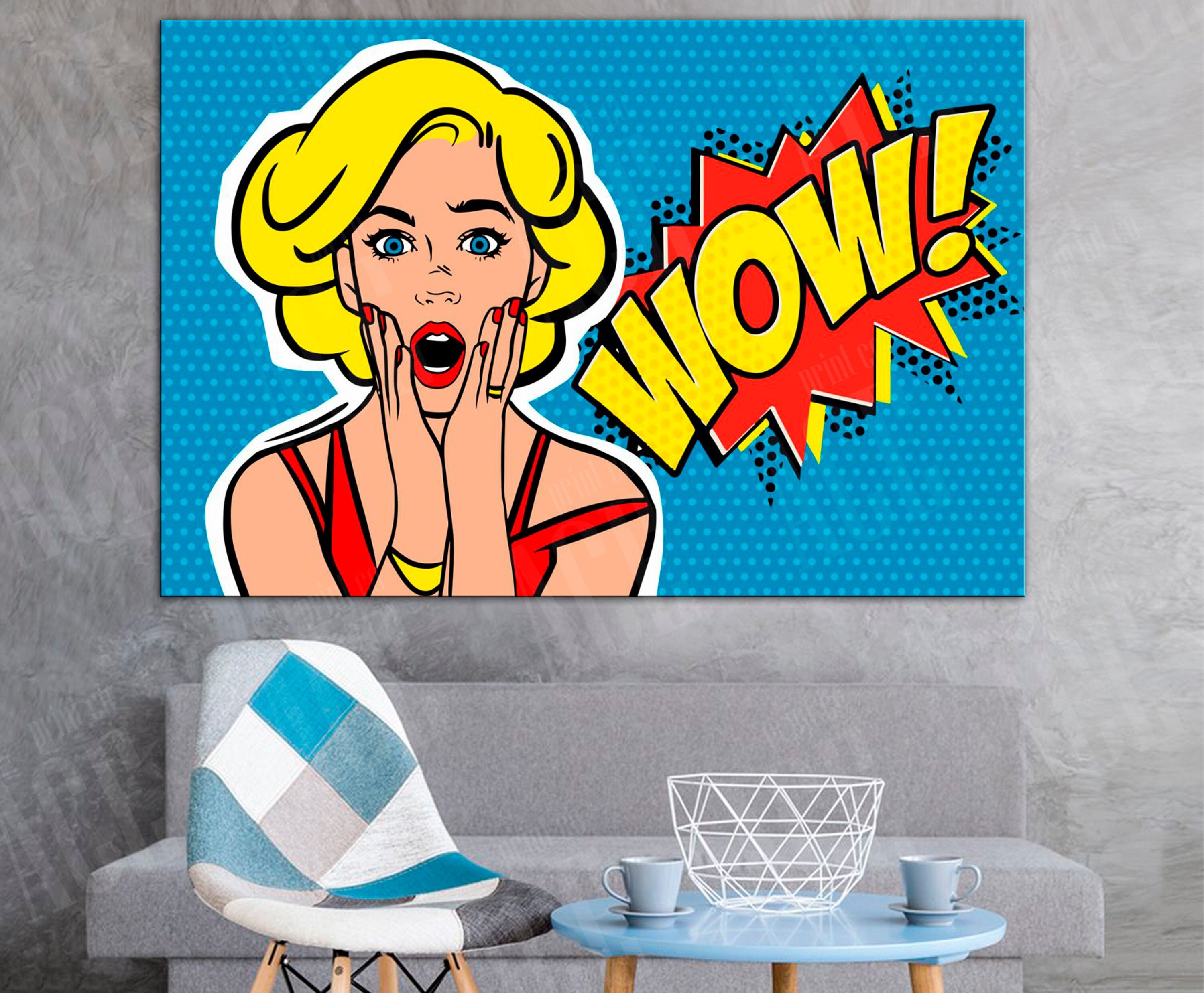 Pop Art Canvas Graffiti wall art Street art Modern canvas Etsy