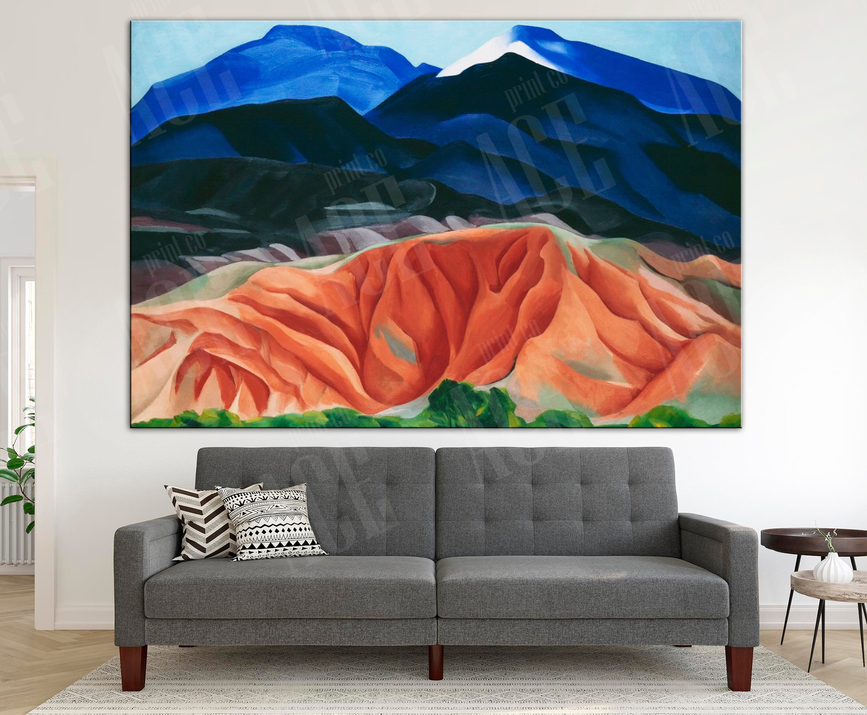 Mountain Print Mountain Canvas Abstract painting Wall Art Etsy